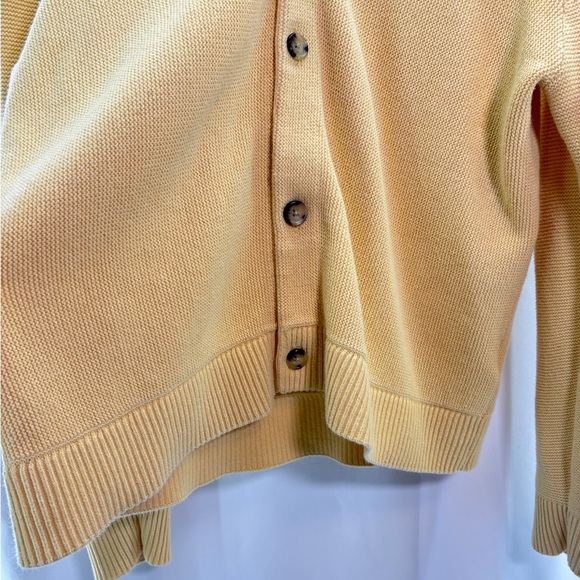 Abercrombie & Fitch Yellow Grandpa Button Knit Cropped Cardigan Men’s Size M - Picture 5 of 9